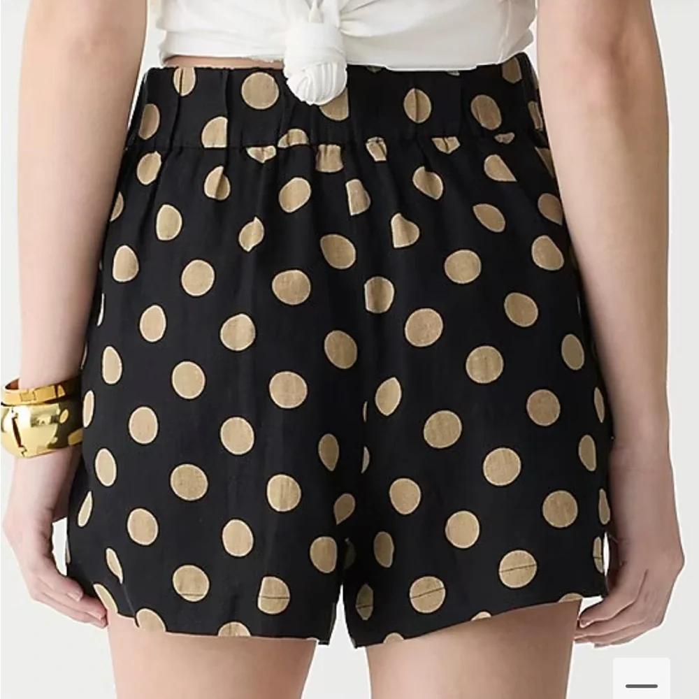 J CREW Tropez Shorts - Linen Dots - Small